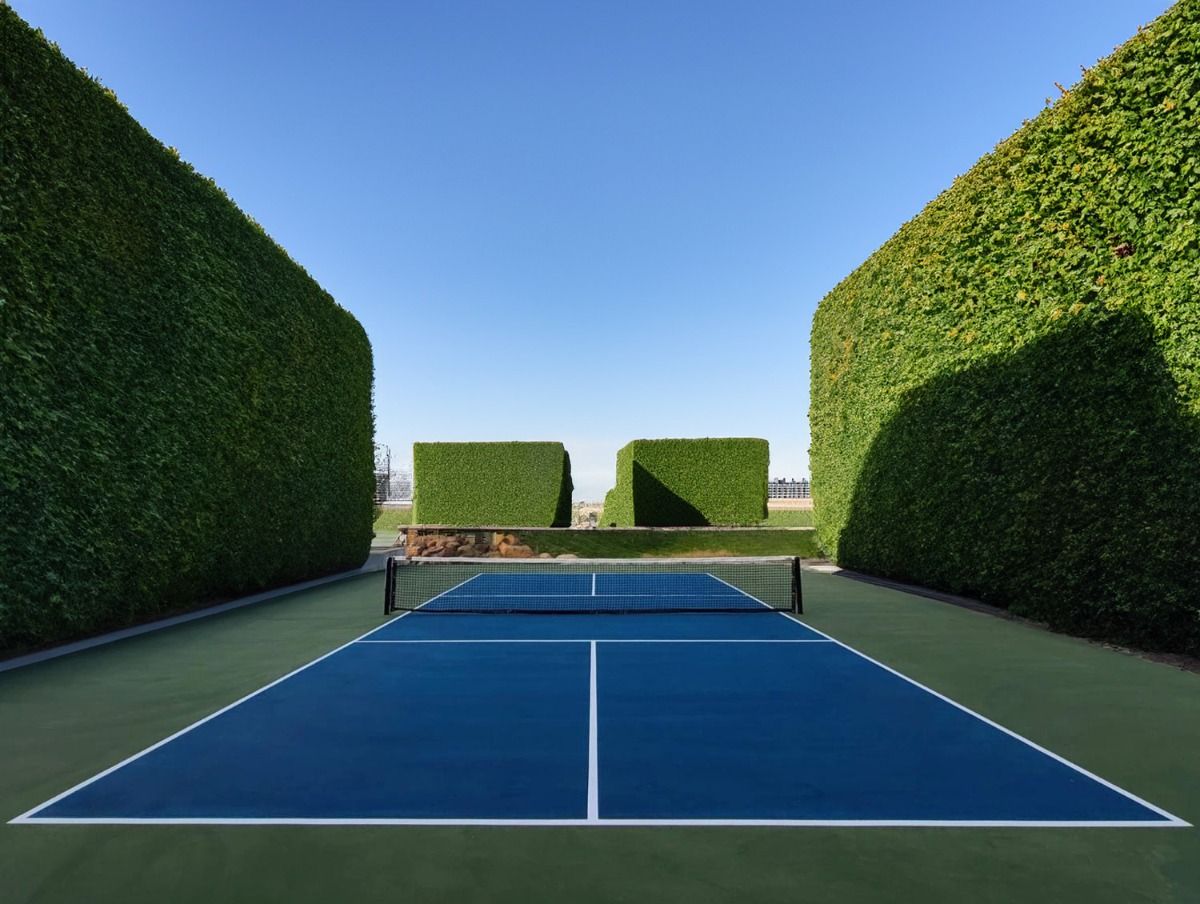 Rooftop pickleball court 